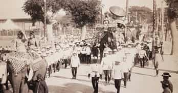 Royal Parade with elephants chiang mai