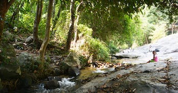 Wang Bua Ban Waterfall cascading water picnic