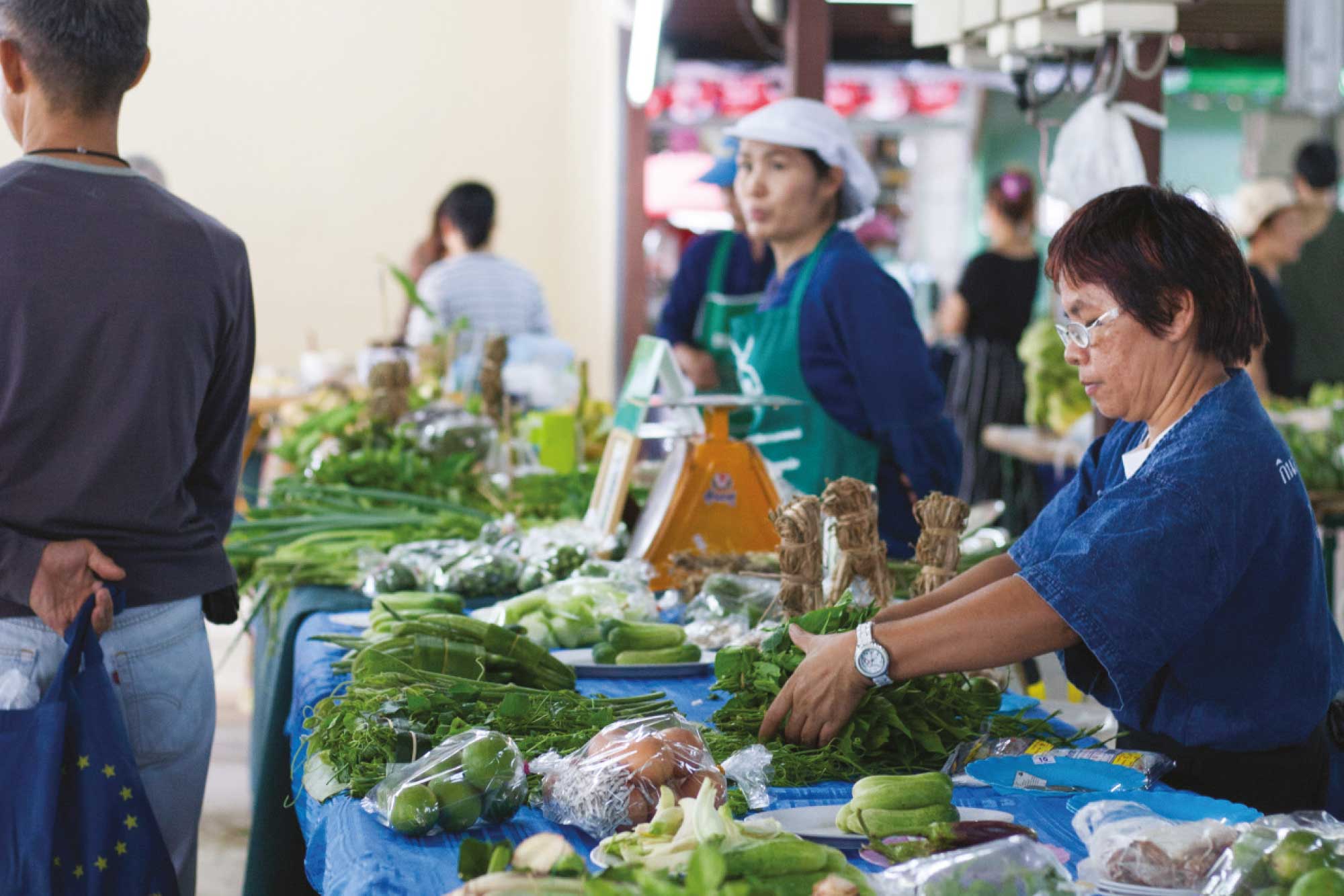 Jing Jai organic farmers market Chiang Mai