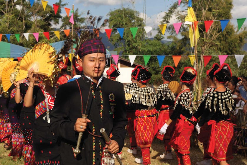 Kachin people celebrate their culture at Baan Mai Samakkhi village in Thailand