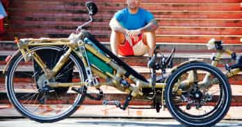 Sustainable Triking on a bamboo bike