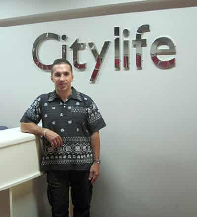 Benny Moafi at the Citylife office in Chiang Mai