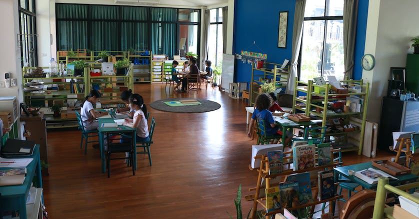 Bright, open and spacious classroom at Chiang Mai Montessori International School